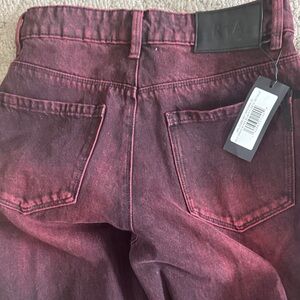 RtA Men's Slim Jeans in Red and Black